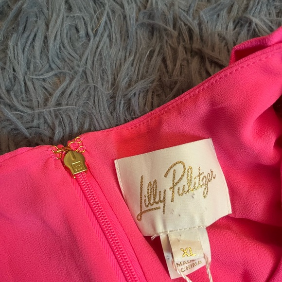 Lilly Pulitzer Pink Kailee Ruffle Shift Dress Size XL NWT - Picture 4 of 8